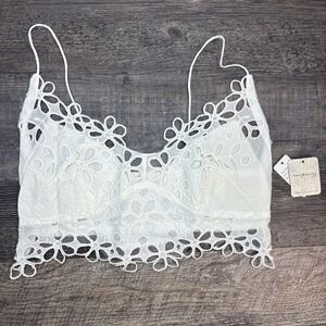 Free People Intimately Asteria‎ Bralette Size Large Pull-On White NEW